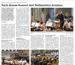 "Neue" Musikschule - "altes" Weihnachtskonzert